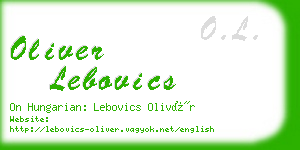 oliver lebovics business card
